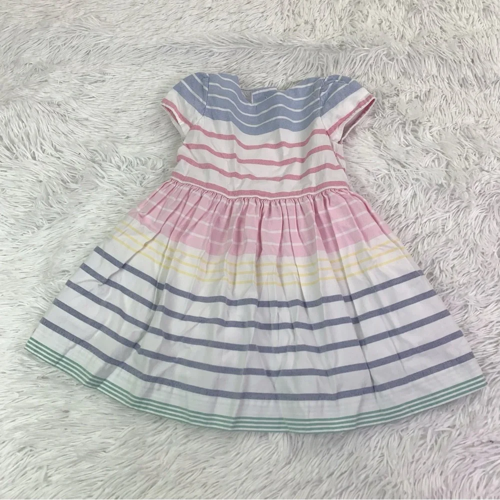 Polo‎ Ralph Lauren cap sleeve Multicolor striped fit & flare Dress